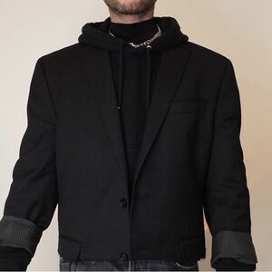 Calvin Klein Upcycled Cropped Blazer – Size Small